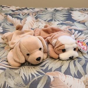Ty Stuffed Animal Set - Cream and Brown